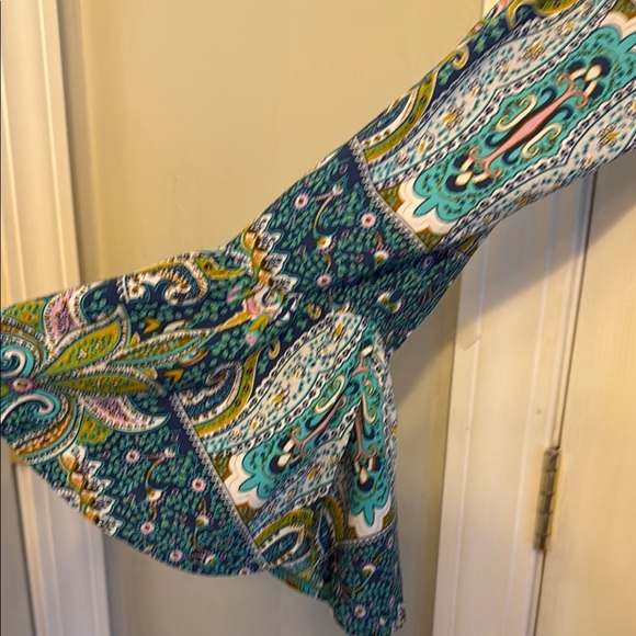 R. Vivimos Paisley Maxi Dress in Blue and Green #285 - Picture 5 of 6